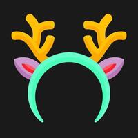 A reindeer headband with horns on it vector