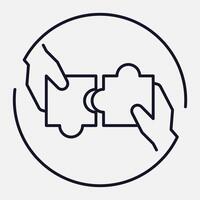 Partnership and Success Icon Teamwork, Strategy, and Connection vector