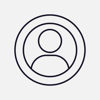 Account and Profile Icon Featuring a User Man vector