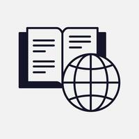 Arrow and Book Icon for Seamless Online Learning vector
