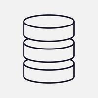 Data and Database Icon for Server Management vector