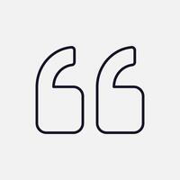 Open Quote Icon for Easy Access to Quotes and Statements vector