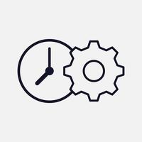 Clock Icon for Management andtings Optimization vector