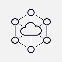 Scalable CDN Icon for Efficient Big Data Management vector