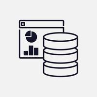 Analytics and Big Data Icon for Server Management vector