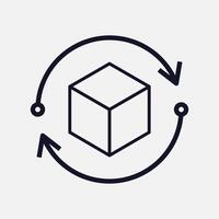 Recycling and Refresh Icon for Big Data Management vector