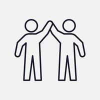 Celebrate Success with Our High Five Icon for Teammates vector