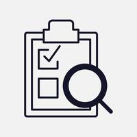 Checklist Icon for Exam and Survey Management vector