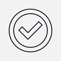 Approve and Check Icon for OK and Verification vector