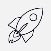 Rocket and Spaceship Icon for Exploration and Innovation vector