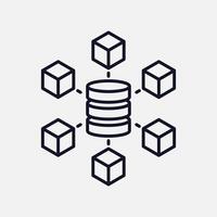 A icon for CDN Layers and Big Data Visualization vector