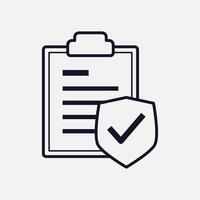 Insurance Policy and Protection Icon for Coverage vector