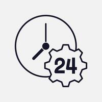 Availability and Time Icon for Whole Day Scheduling vector