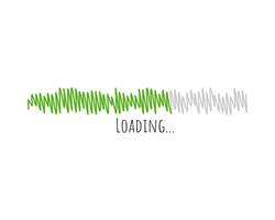 Loading bar status icon. illustration. loaded icons. Download progress. Donload or Upload. Hand-drawn sketch-scribble. vector