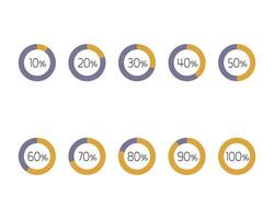 Collection Loading bar status icon. illustration. Set of loaded icons. Download progress. Donload or Upload. vector