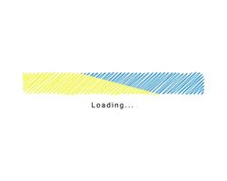 Loading bar status icon. illustration. loaded icons. Download progress. Donload or Upload. Hand-drawn sketch-scribble. vector