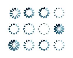 Collection Loading bar status icon. illustration. Set of loaded icons. Download progress. Donload or Upload. vector