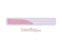Loading bar status icon. illustration. loaded icons. Download progress. Donload or Upload. Hand-drawn sketch-scribble. vector