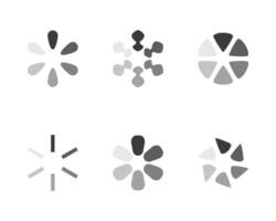 Collection Loading bar status icon. illustration. Set of loaded icons. Download progress. Donload or Upload. vector