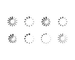 Collection Loading bar status icon. illustration. Set of loaded icons. Download progress. Donload or Upload. vector