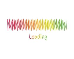 Loading bar status icon. illustration. loaded icons. Download progress. Donload or Upload. Hand-drawn sketch-scribble. vector