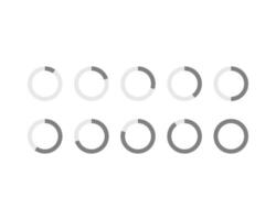 Collection Loading bar status icon. illustration. Set of loaded icons. Download progress. Donload or Upload. vector