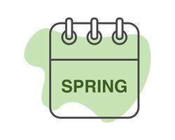 of icons. Daily, monthly, yearly calendar icon. Seasons of the year spring. vector