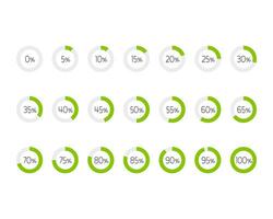 Collection Loading bar status icon. illustration. Set of loaded icons. Download progress. Donload or Upload. vector