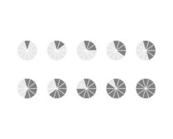 Collection Loading bar status icon. illustration. Set of loaded icons. Download progress. Donload or Upload. vector
