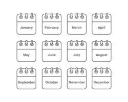 Set of icons daily, monthly, yearly calendar icon vector