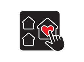 Icon a house representation, isolated against a clean background. This simple symbol evokes a sense of warmth and security, embodying the concept of home. vector