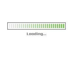 Collection Loading bar status icon. illustration. Set of loaded icons. Download progress. Donload or Upload. vector
