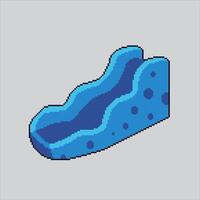 Pixel art illustration Children Slider. Pixelated Slider. Children Park Slider Cloud Ladder icon pixelated for the pixel art game and icon for website and game. old school retro. vector