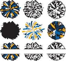 Custom Name Cheerleader, Cheer Pom Poms, Cheer Team Files vector