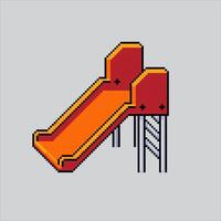 Pixel art illustration Children Slider. Pixelated Slider. Children Park Slider Cloud Ladder icon pixelated for the pixel art game and icon for website and game. old school retro. vector