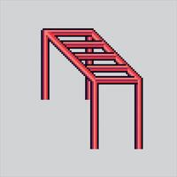 Pixel art illustration Children Monkey Bar. Pixelated Park Hanging Bar. Children Park Monkey Hanging Bar icon pixelated for the pixel art game and icon for website and game. old school retro. vector