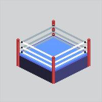 Boxing Ring icon pixelated for the pixel art game and icon for website and game. old school retro. vector