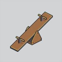 See Saw Playground icon pixelated for the pixel art game and icon for website and game. old school retro. vector