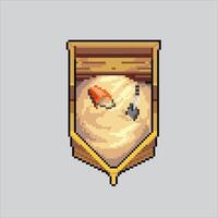 Pixel art illustration Children Sandbox. Pixelated Sandbox Kid. Children Park Sandbox icon pixelated for the pixel art game and icon for website and game. old school retro. vector
