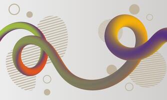 Gradient 3d shape wavy and liquid colorful background vector