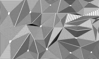 line art geometric monochrome abstract background black and white vector