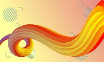 Gradient 3d wavy and memphis colorful background. creative modern design, Digital technology, innovation, business concept vector