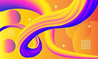 abstract wavy and liquid 3D shape background.modern design, vector