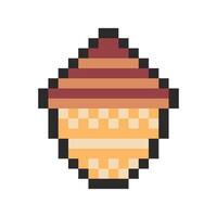 acorn pixel art for your needs vector