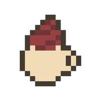 coffee with ice cream pixel art for your needs vector