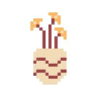 flowers inside vase pixel art for your needs vector