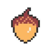 acorn pixel art for your needs vector