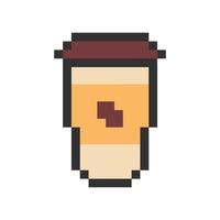 coffee pixel art for your needs vector