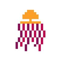 wind chime pixel art for your needs vector
