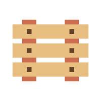 wood crate pixel art for your needs vector